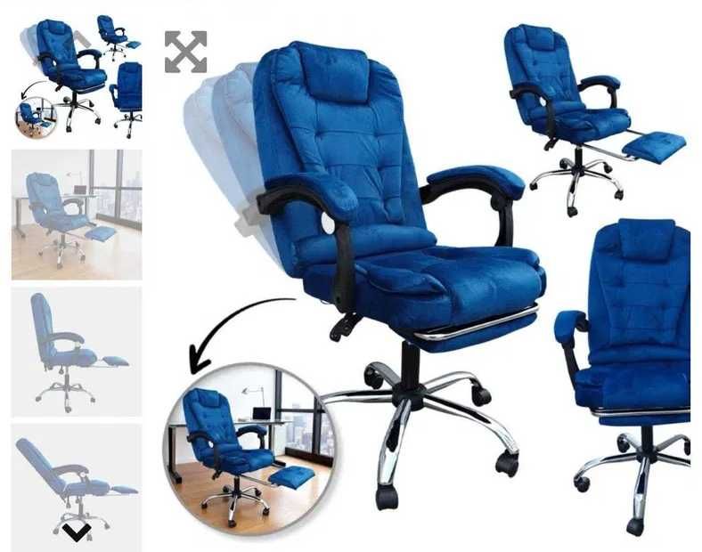 Якісне‼️ Офісне крісло BOSS Premium з підніжкою та масажером Кресло