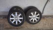 Koła Felgi aluminowe 16  VW golf V 5x112 opony zimowe michelin 205/55/