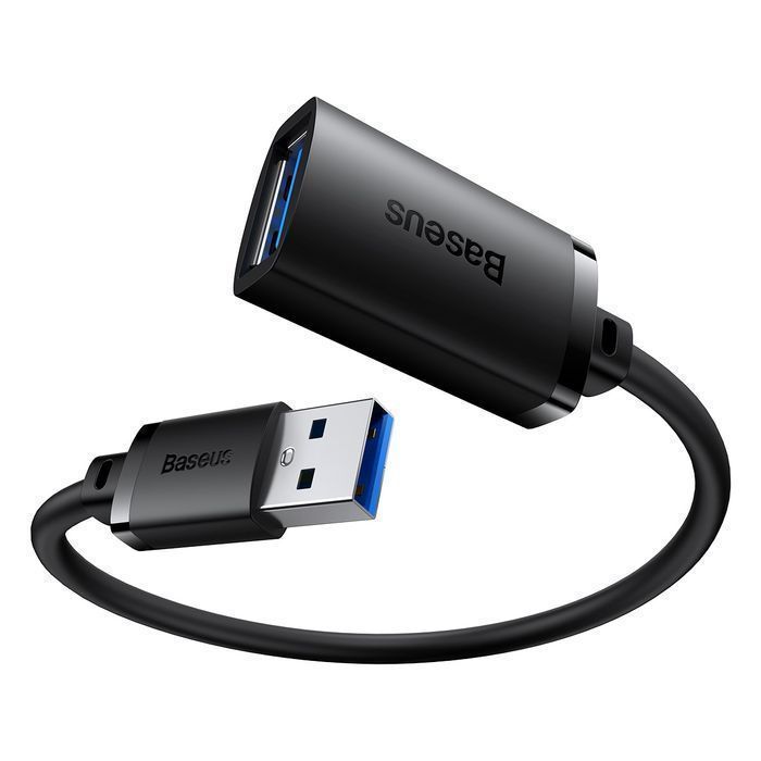 Przedłużacz USB 3.0 5M Baseus Airjoy - Czarny, Długi 5m, 5Gbps
