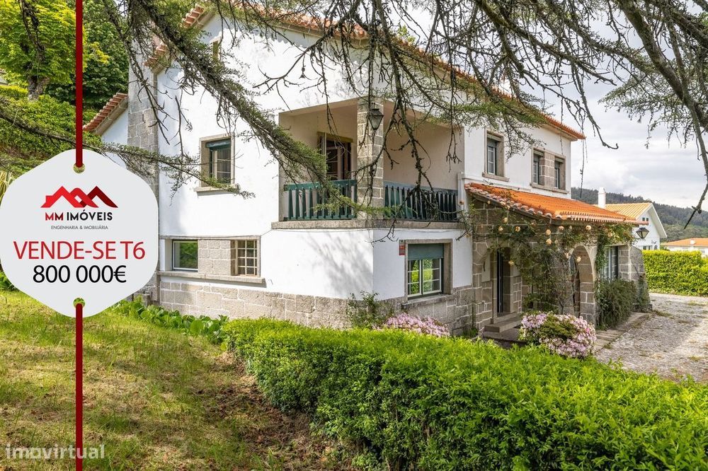 Moradia T6 | Quatro frentes | Jardim | Garagem | Lago | Serra do Caram