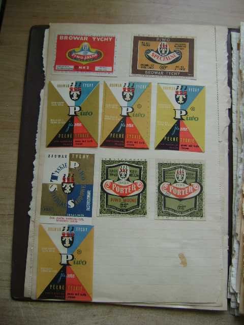 Starocie z PRL Etykiety piwne do wyboru Zestaw 62 sztuki z Tych z PRL