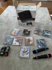 PS3 com jogose comandos