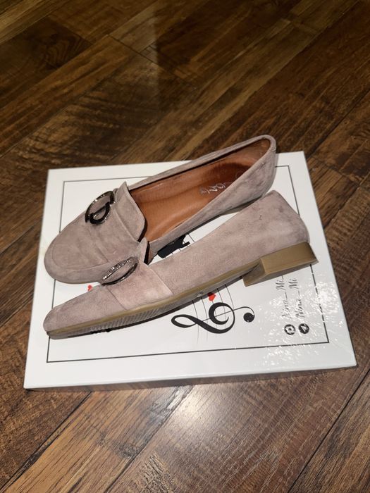 Балетки жіночі, туфлі замшеві