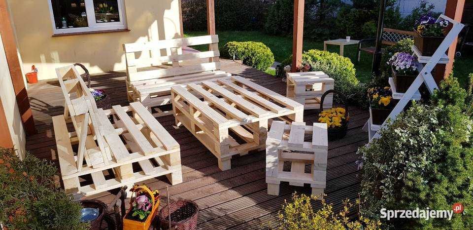 Meble ogrodowe z PALET na taras*balkon*ogród ławka stół