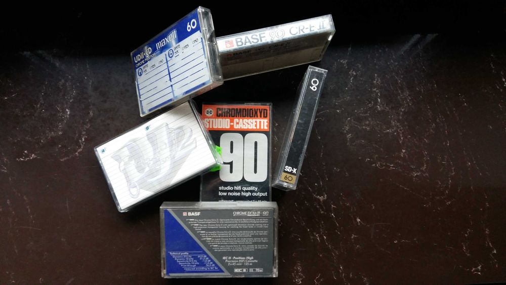Kasety magnetofonowe chromowe ,chrom- Do przegrywania ,Nagrań własnych