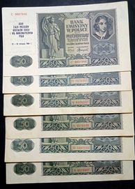 Banknoty Polskie 50 zł z 1941 r