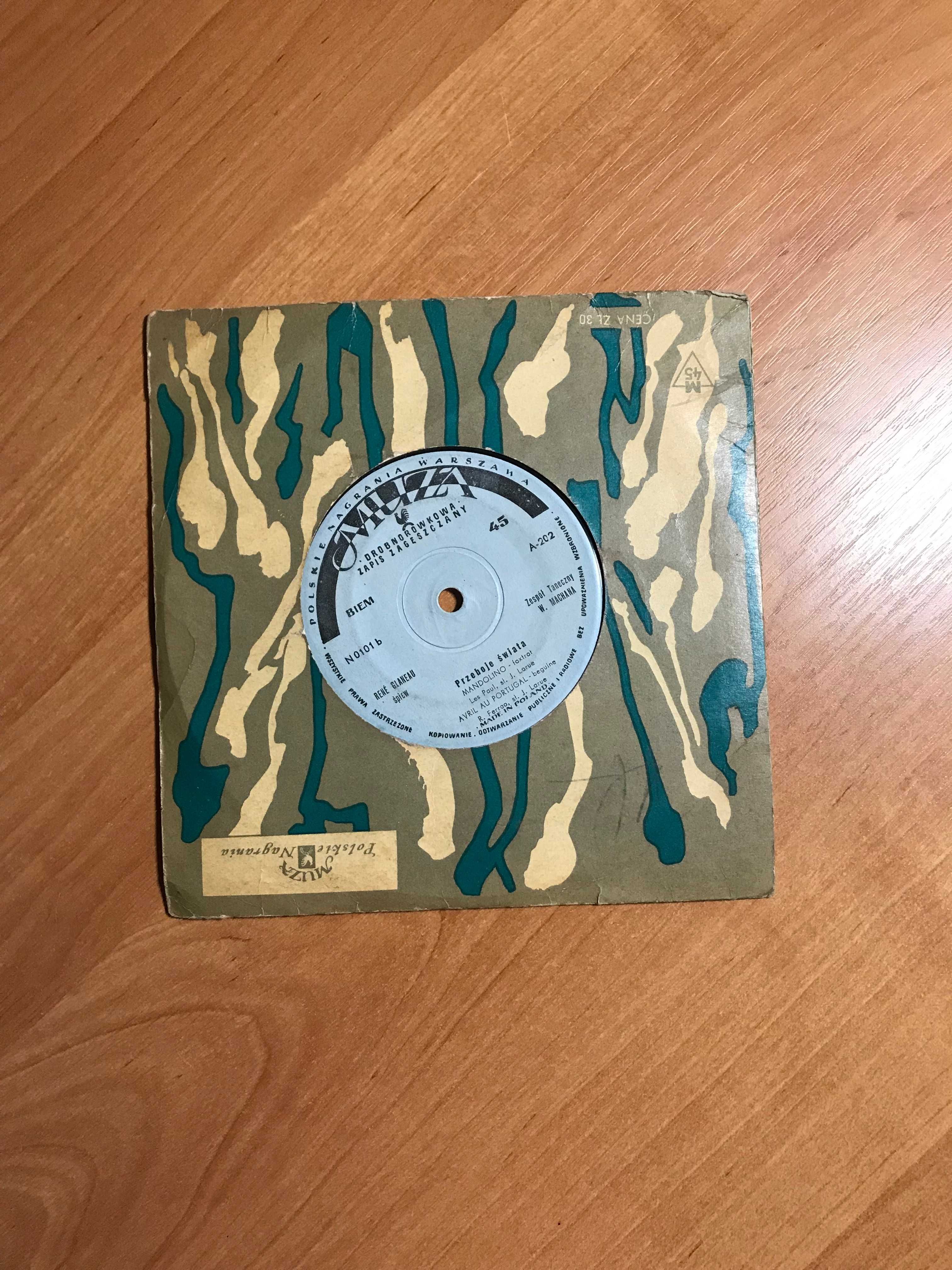 Płyta winylowa PRL 1960r. Rene Glaneau Przeboje świata Bambino  winyl