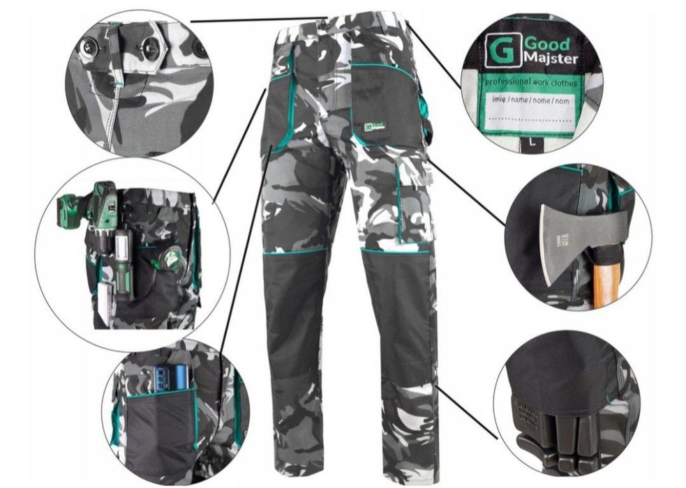 Spodnie robocze ochronne mocne rozmiar 5XL 62