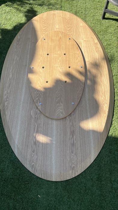 Tampo de mesa em madeira oval 2,20 x 1,20