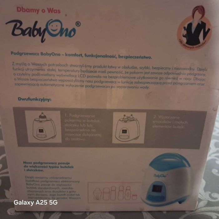 Podgrzewacz do butelek BabyOno 2w1 elektroniczny, LCD