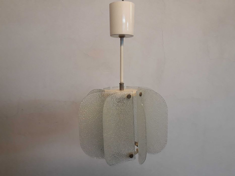 Lampa wisząca New Look Niemcy lata 70-te, szklane płaty, vintage