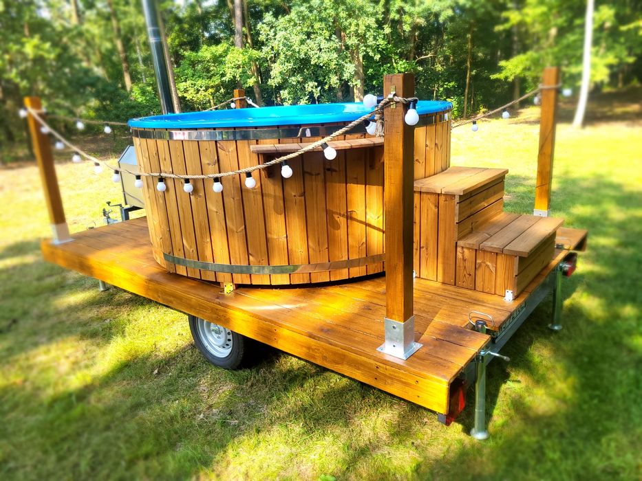 Jacuzzi mobilne Bania Balia oraz Sauna ogrodowa Siedlce Wynajem z dow