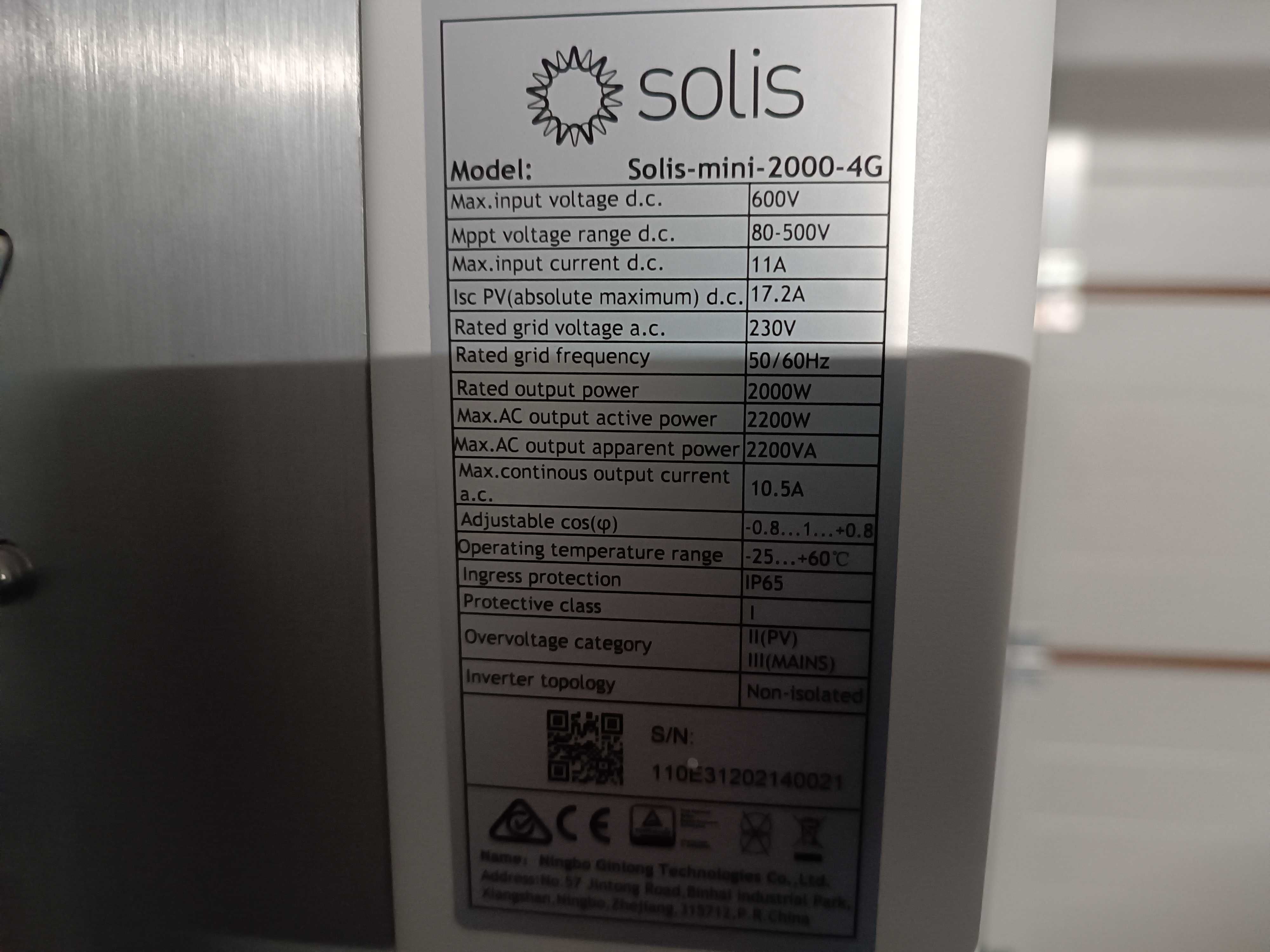 Inwerter solis mini2000 4G