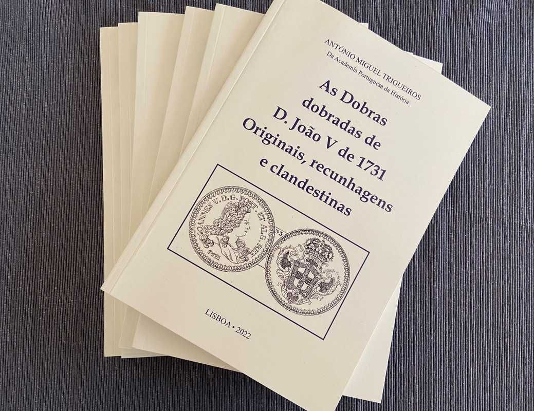 Numismatica - As Dobras Dobradas de D. João V de 1731 - AM Trigueiros