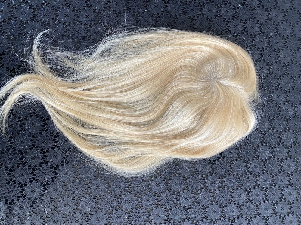 Toper monotop wig peruka dopinka treska włosy naturalne 45 cm