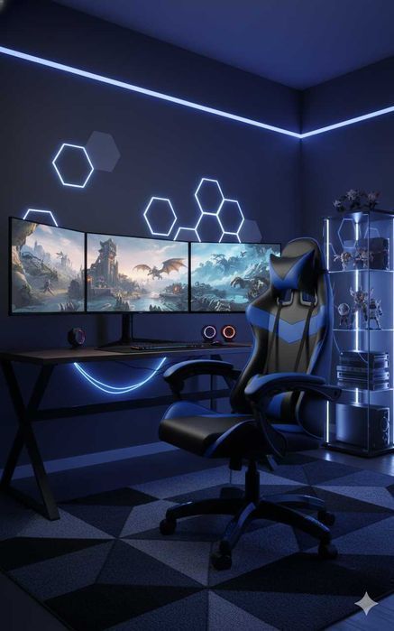 NOWY Fotel Gamingowy Dla Dziecka Obrotowy Krzesło Dla Gracza Do Biurka