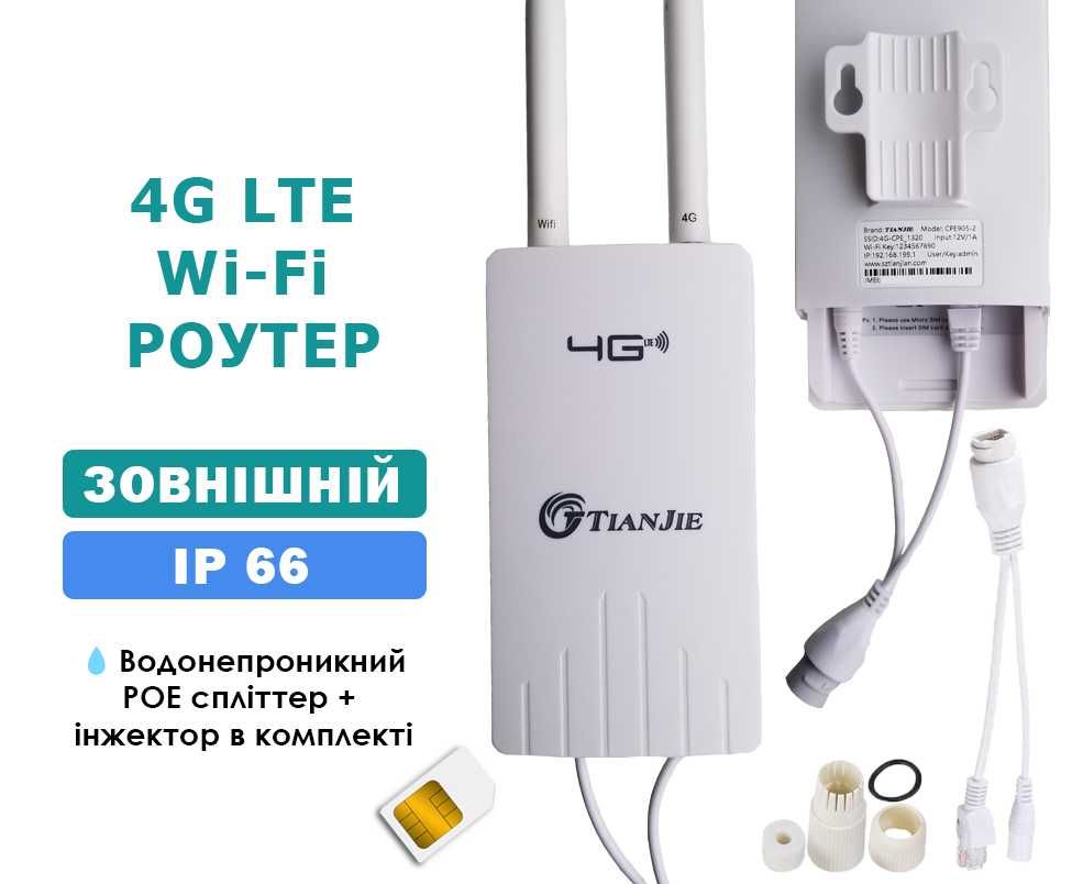 LTE роутер модем Wi-Fi CPE905-3 CPF905 4G/3G/2G на SIM-карту + POE