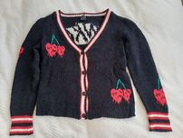 Sweter kardigan Pinko wiśnie