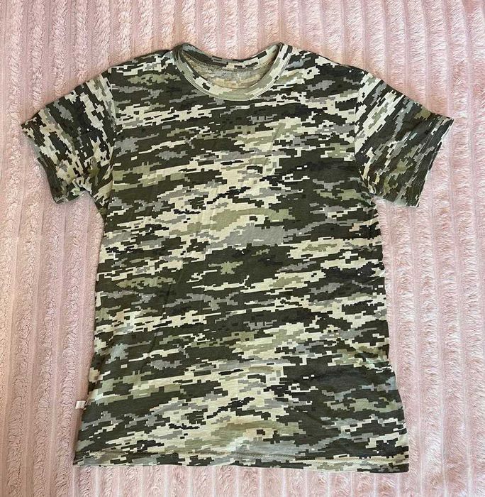 Футболка пиксель, камуфляж, военная