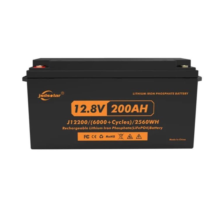 Акумуляторна батарея Jsdsolar LiFePo4 12,8V 200ah, Bluetooth BMS