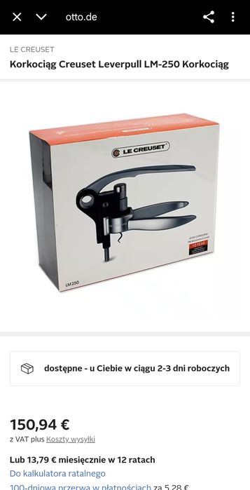 Korkociąg dźwigowy Lecreused LM-250