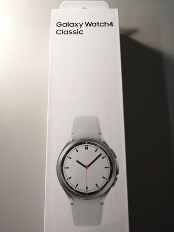 Smartwatch Samsung Galaxy Watch4 Classic, srebrny, nowy, zaplombowany