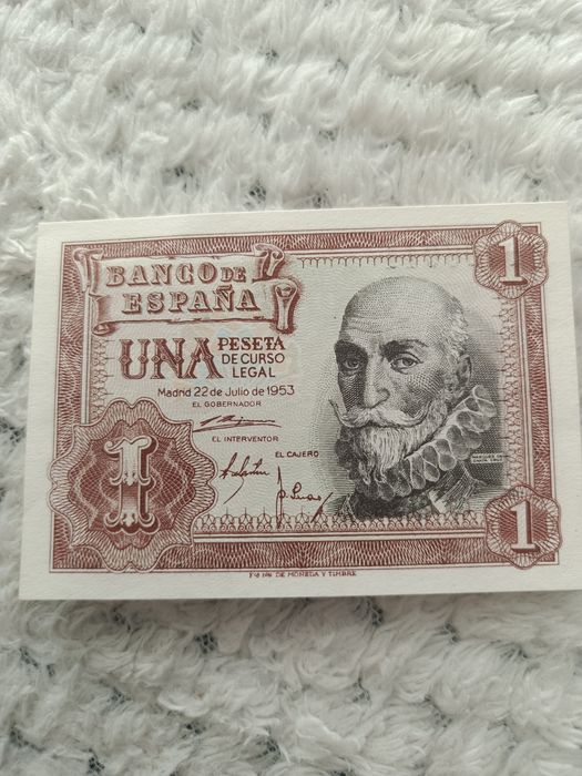 Jedna peseta hiszpańska 1953
