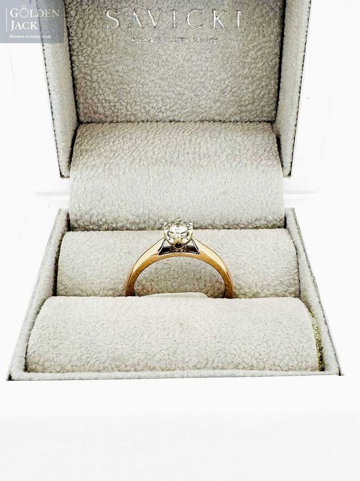 Złoty pierścionek z brylantem Apart złoto pr. 585 waga 1,91 g roz. 10