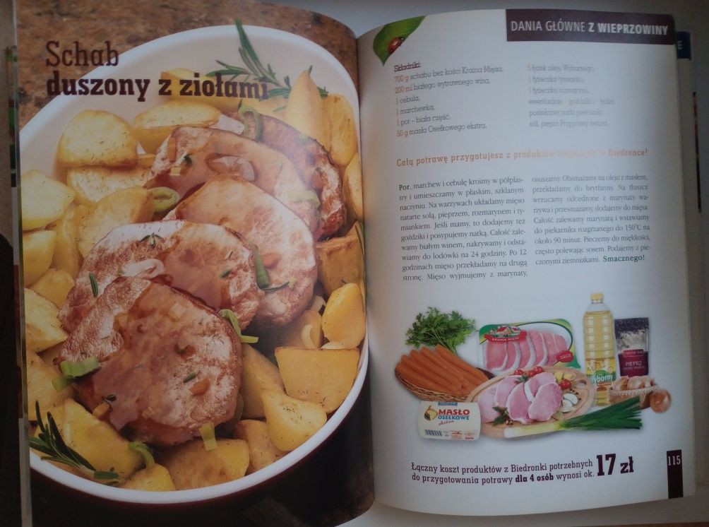 Smaczne dania z biedronką Maciej Kuroń twarda okladka