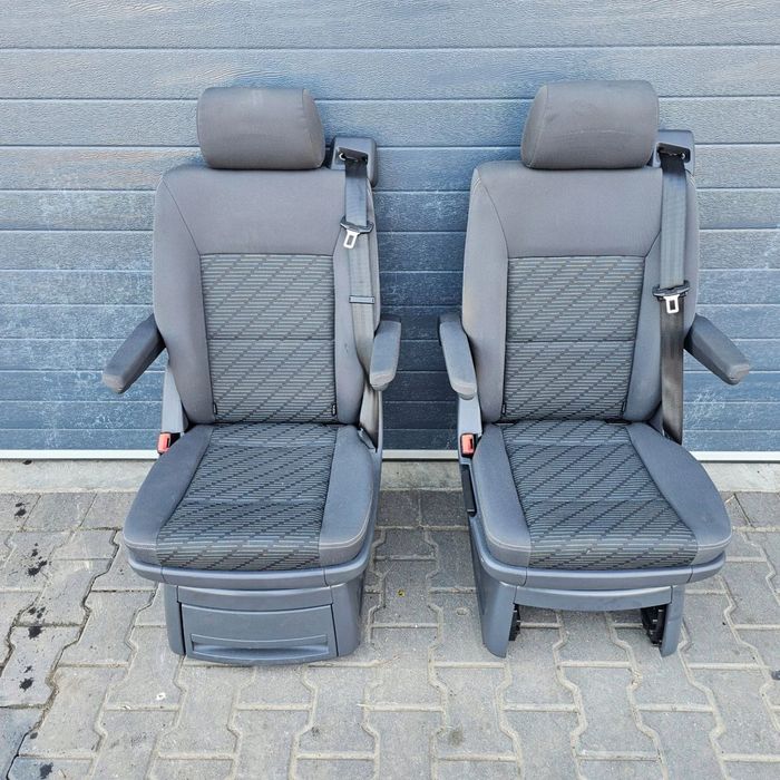 VW T5 T6 MULTIVAN fotel tył II RZĄD ANTRACYT CHEYENNE