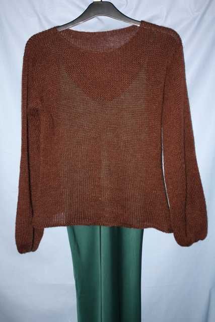 Шоколадна кофта светр джемпер павутинка, s-m