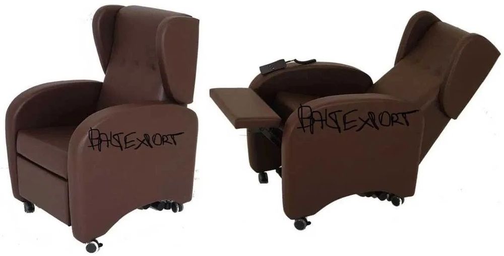 Poltrona Relax Reclinável Cadeirão Geriátrico Rev. Pele Sintética NOVO