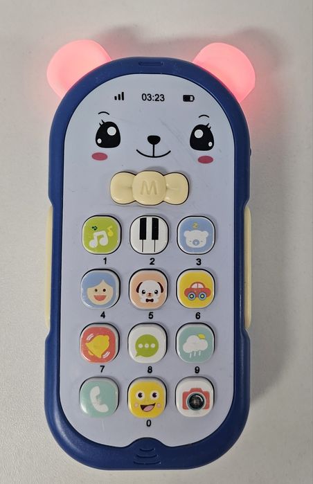Zabawkowy telefon z dźwiękami, muzyką i światełkami