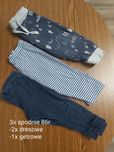 3x spodnie 86r. Chłopięce dresowe, getrowe
