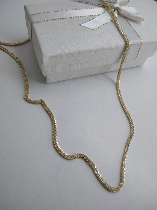 Złoty łańcuszek lisi ogon diamentowany złoto 585 długość 55 cm 126