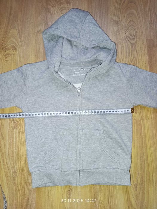 Мега-зручний сірий костюм Primark! Тонкий фліс, розмір 116 (5-6 років)