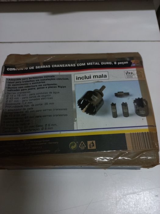 Mala com conjunto de serras craneadas em metal duro Top Craft