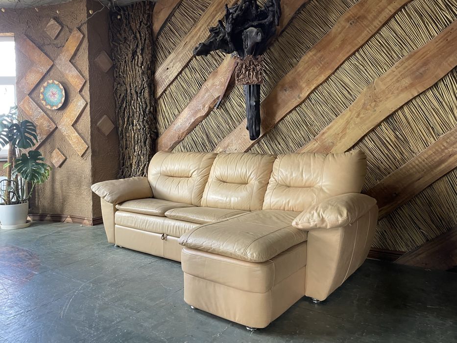 Шкіряний диван-ліжко ,крісла.Кутовий.Угловой  кожаный