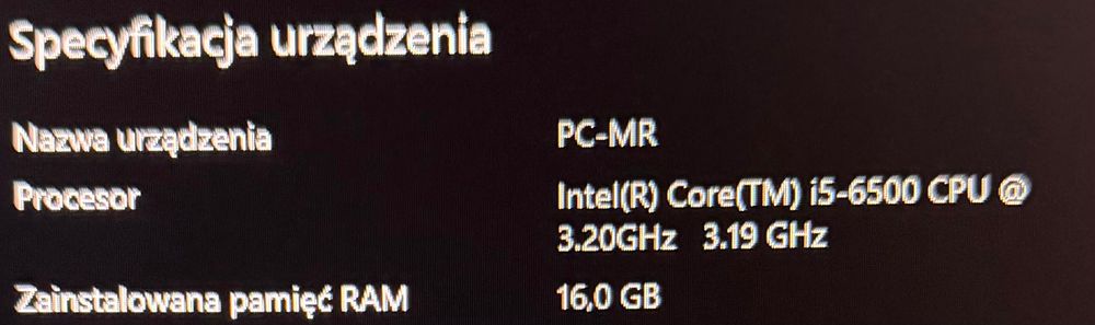 Komputer gamingowy Intel i5 6500 / 16GB RAM / GTX960