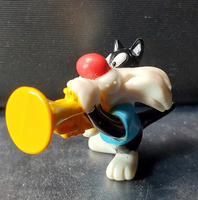 Lote de 2 Bonecos em PVC. Porky Pig e Silvestre