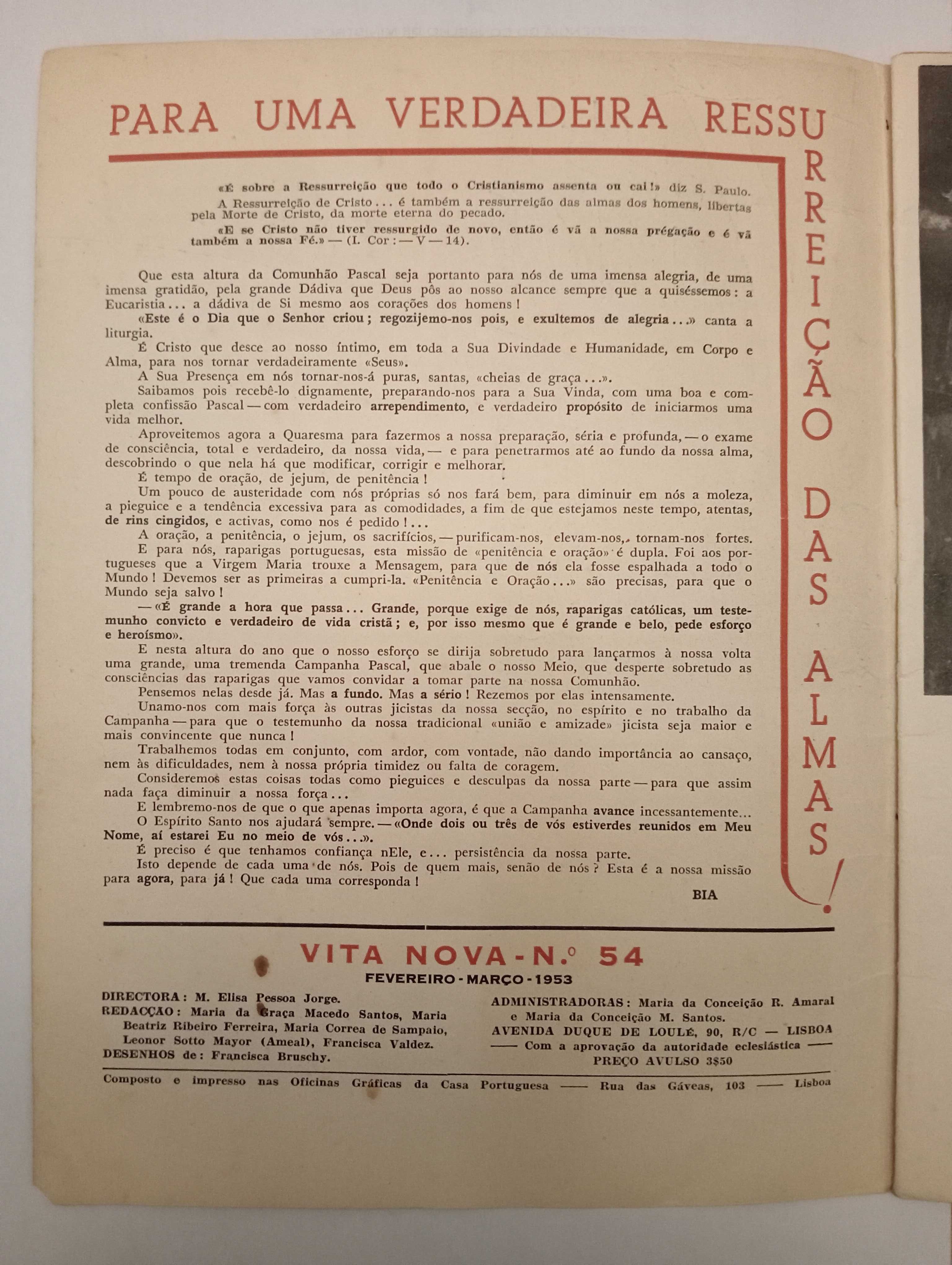 Revista Vita Nova com portes