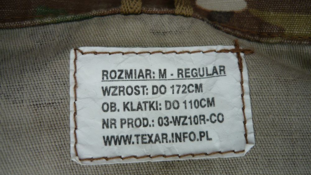 Mundur bluza M spodnie S WZ10 TEXAR bojówki wojskowe