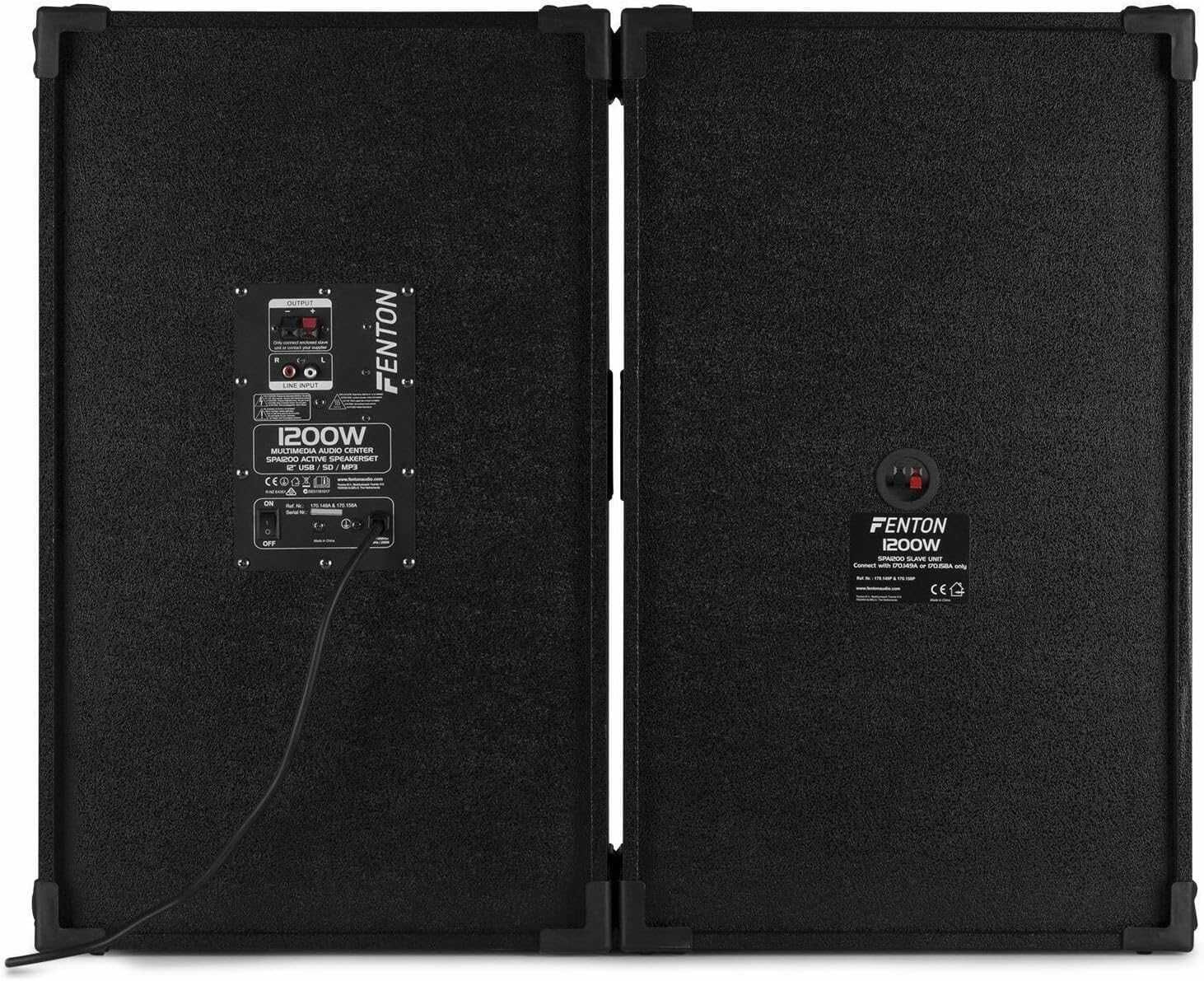 Активні акустичні колонки 2x600W Fenton SPA1200 PA 12" BT/SD/USB/MP3