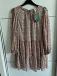 sukienka babydoll w kwiaty jasnoróżowa H&M M/38