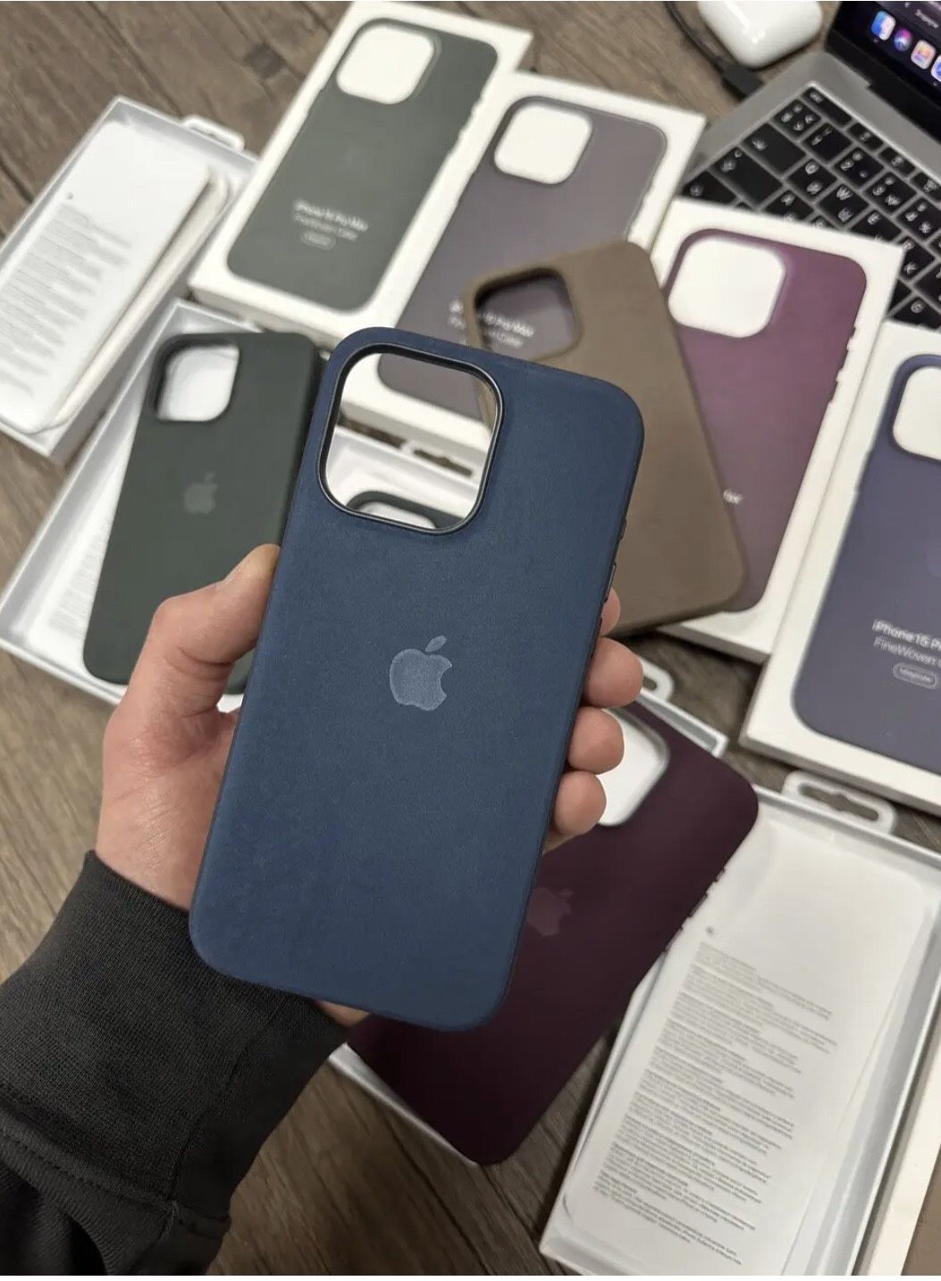 Чехол Apple FineWoven case Айфон iPhone 14 15 Pro Max про макс MagSafe