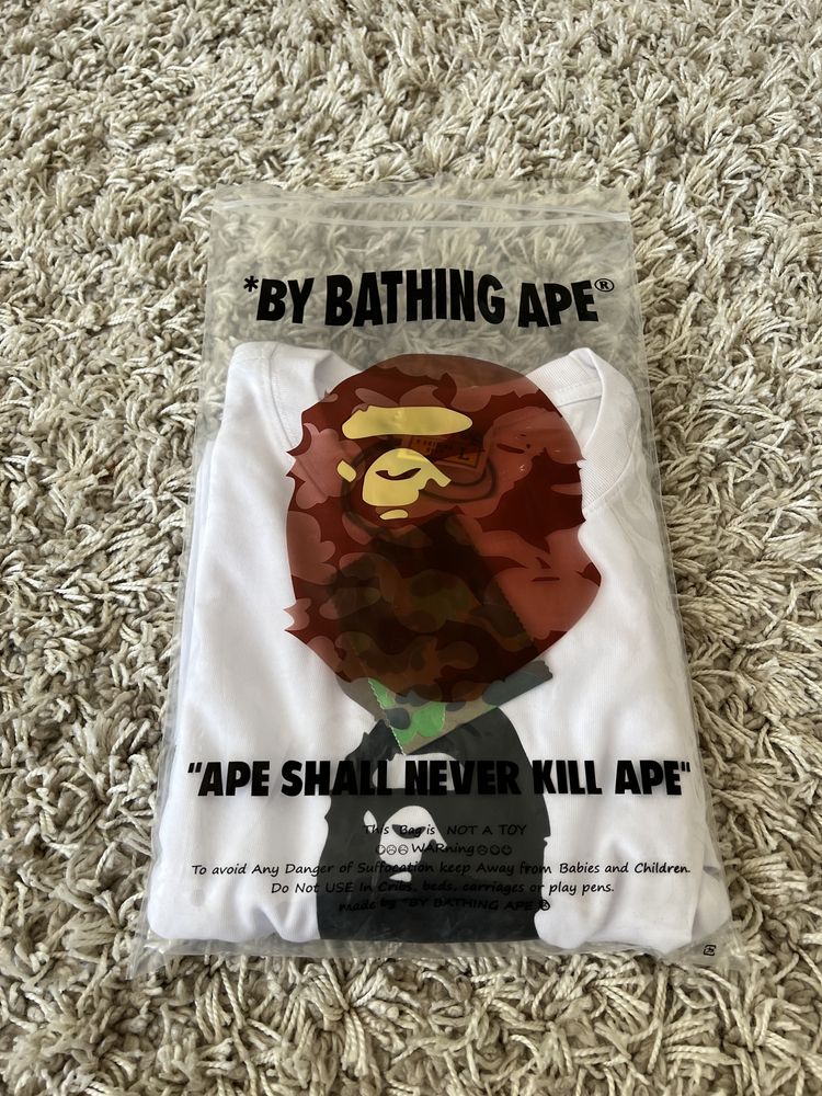 A bathing ape bape off white футболка