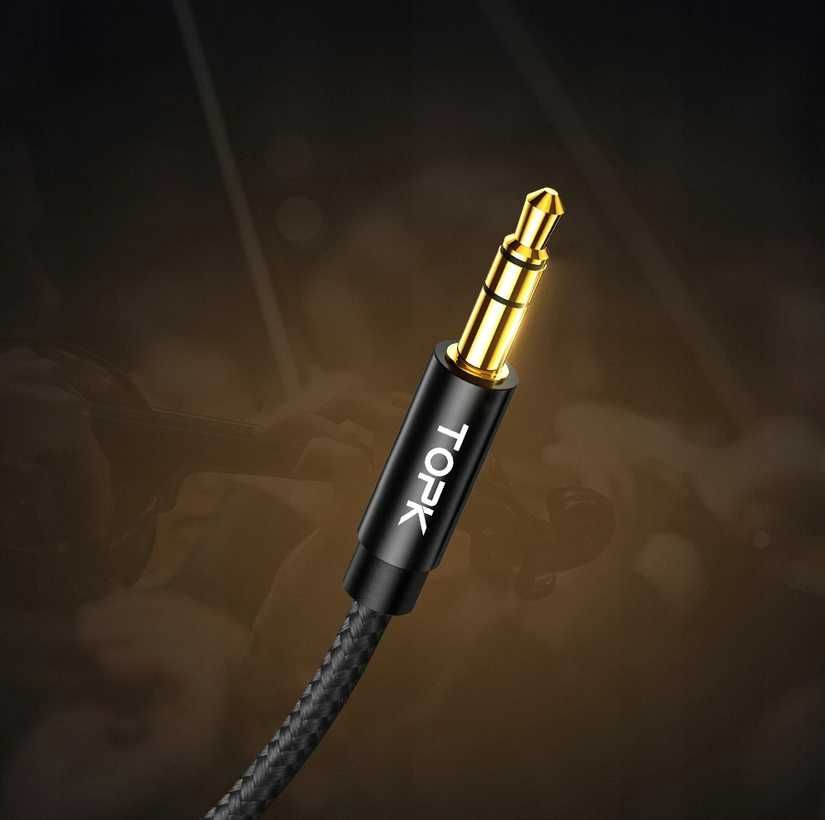 Kabel minijack (3,5 mm) - minijack (3,5 mm) / telefon - samochód 1m