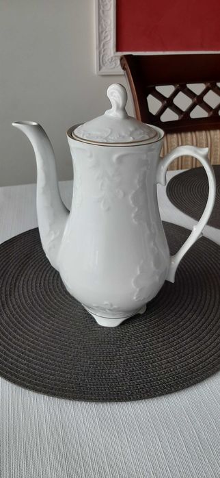 Ćmielów Rococo złota linia czajniczek do herbaty, kawy