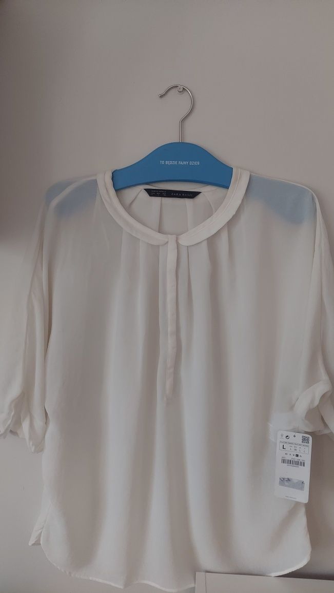 Zara nietuzinkowa, nowa i zwiewna bluzka elegant r L i 40 - 42