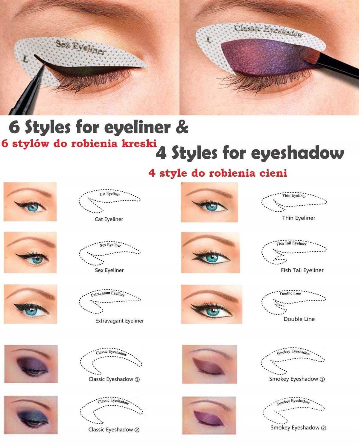 Szablony Do Kreski Cieni Makijaż EYELINER CAT EYE